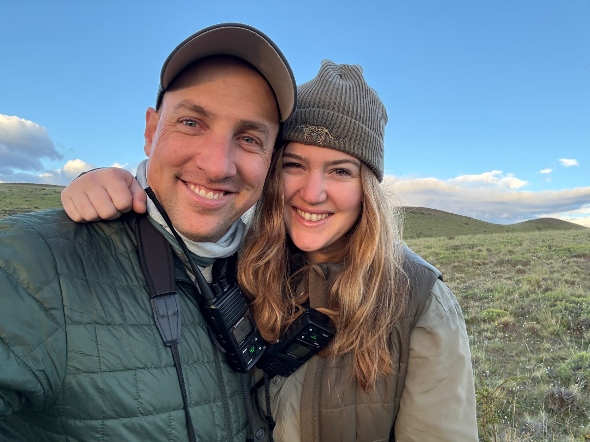 Rachel Tobias and Sebastian Kennerknecht in the field